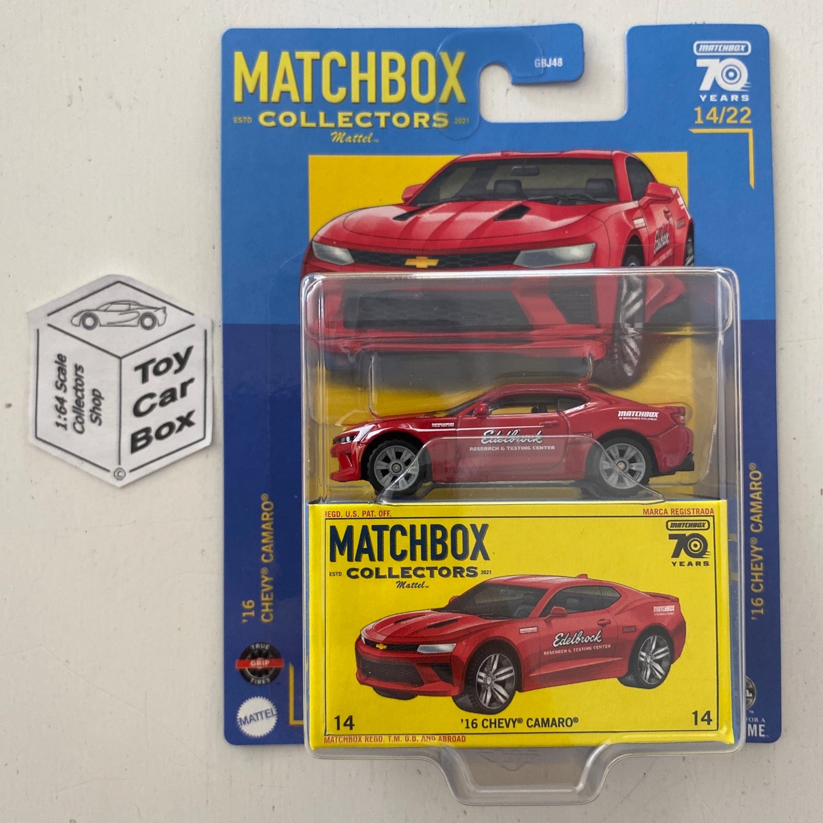2023 MATCHBOX Collectors #14 - ¡®16 Chevy Camaro (Opening Hood - Red) G50