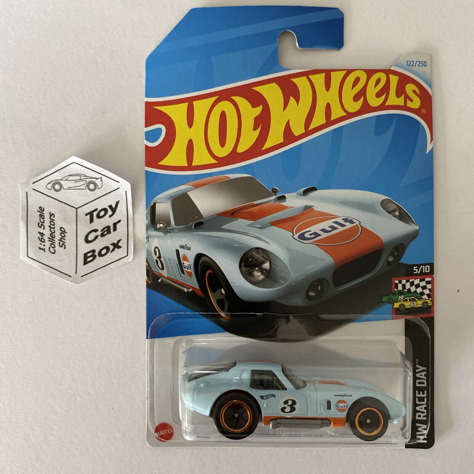 2024 HOT WHEELS #122 - Shelby Cobra ¡°Daytona¡± Coupe (HW Race Day- Long Card) A80